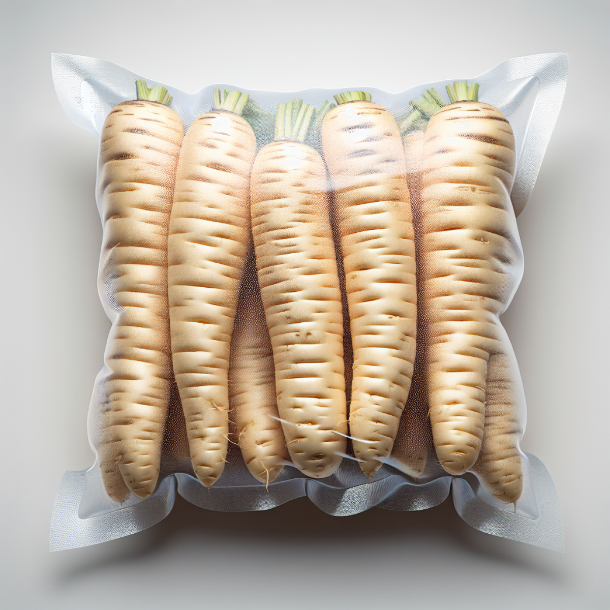 Geschält Pastinak Vakuum