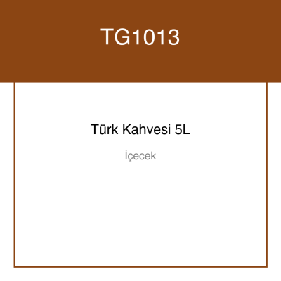 Türk Kahvesi 5L